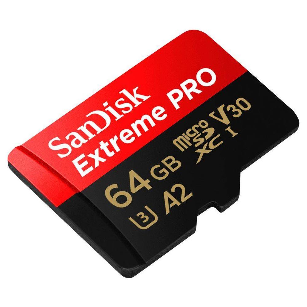 MicroSDXC Extreme PRO 64 GB UHS-I Adattatore 200 MB /s CL10 Colore Nero /Roso - Foto 4