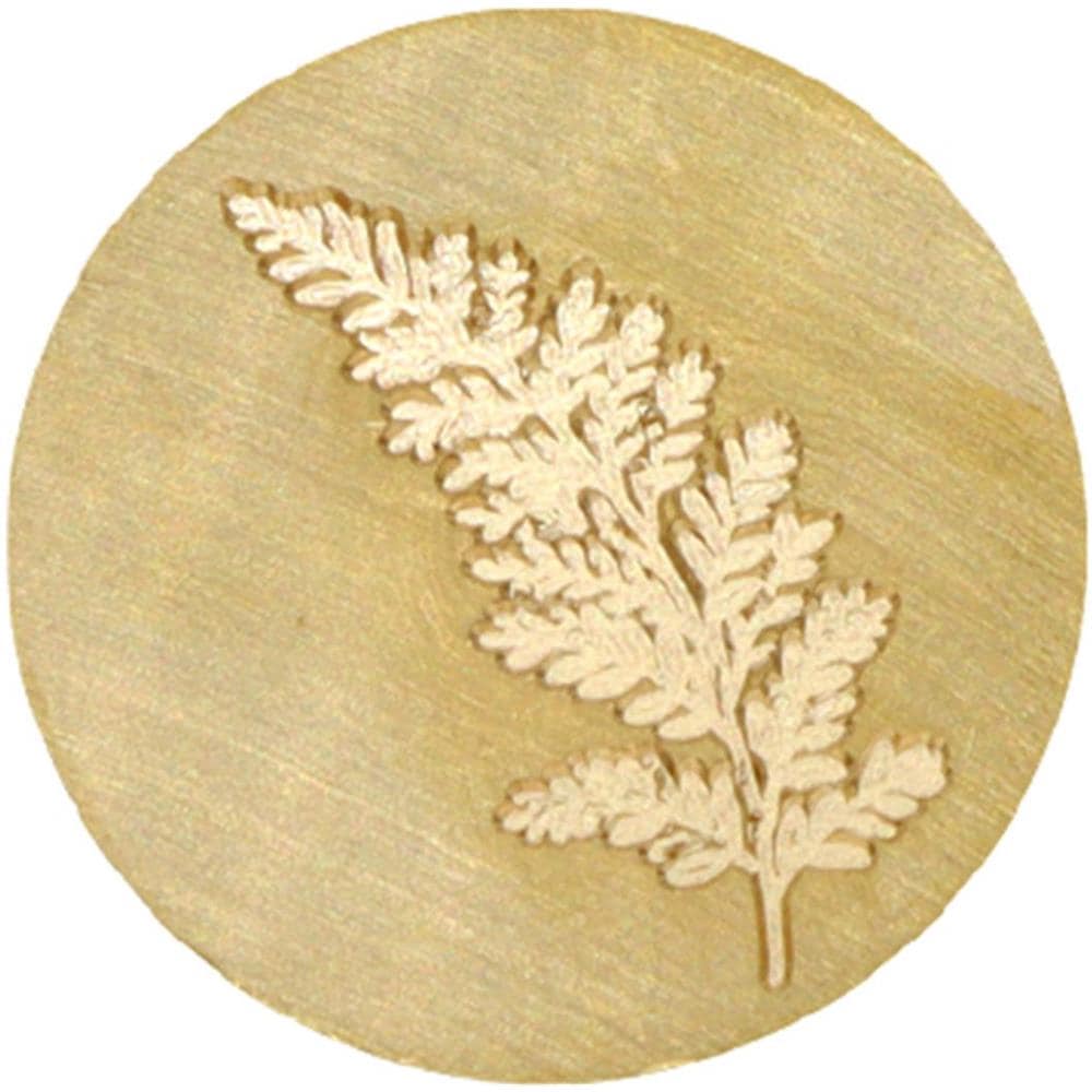 Timbro A Cera In Ottone 25 Mm - Felce - Foto 1