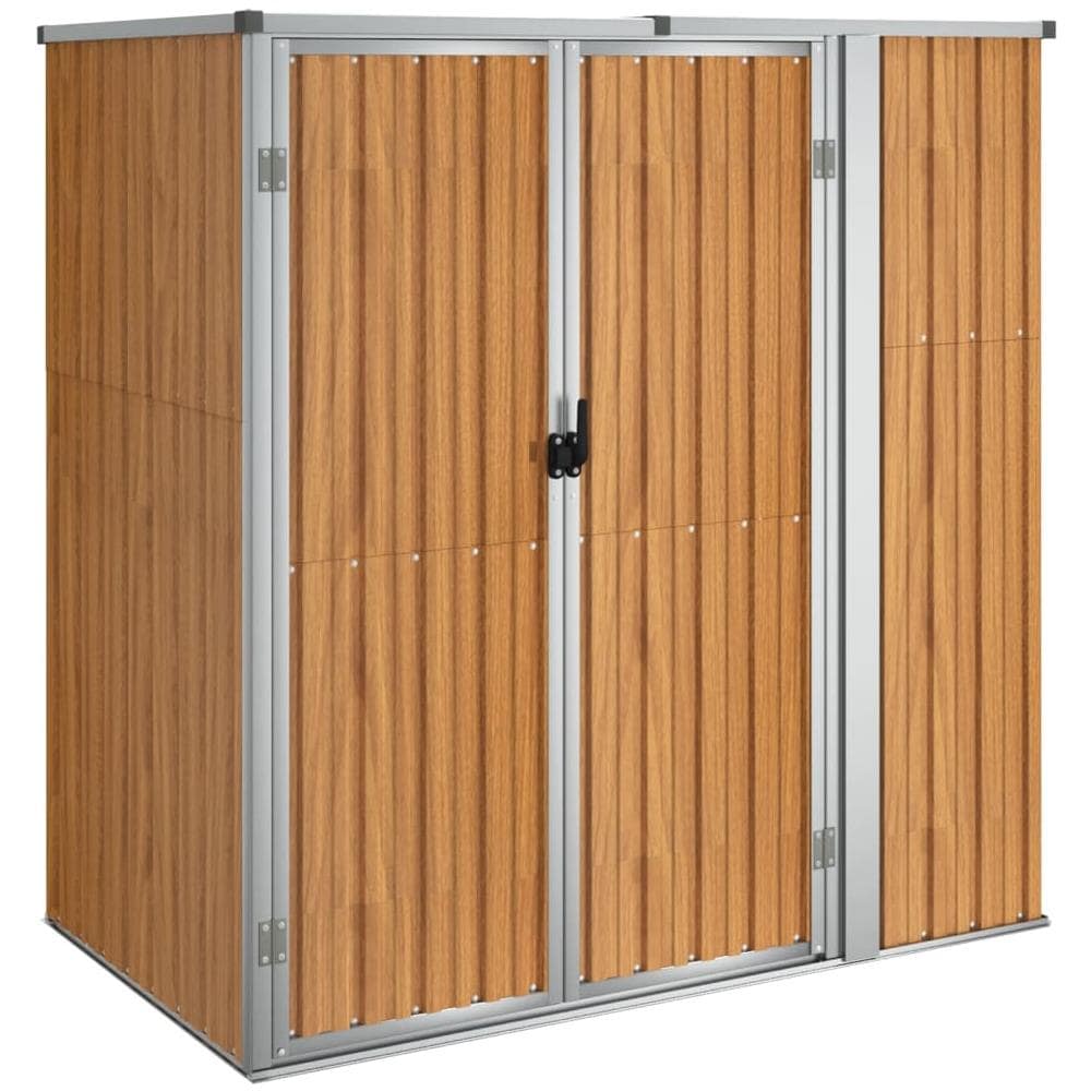 Capanno per Attrezzi Marrone 161x89x161 cm in Acciaio Zincato - Foto 2