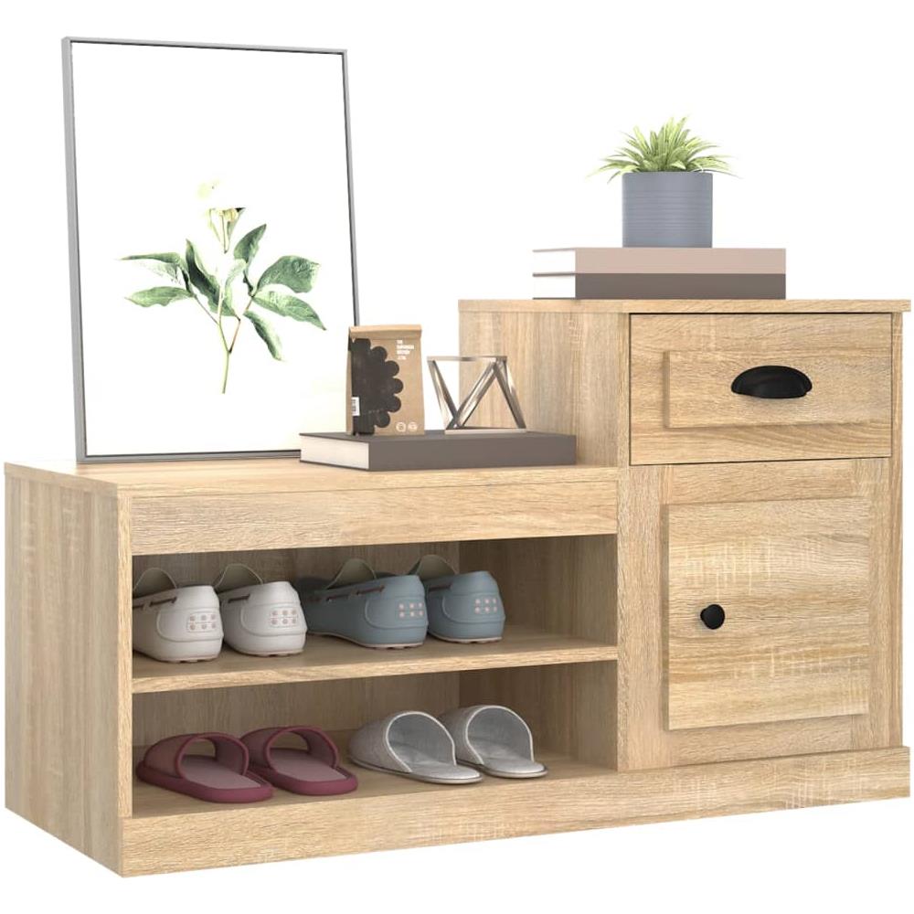Scarpiera Rovere Sonoma 100x42x60 Cm In Legno Multistrato - Foto 2