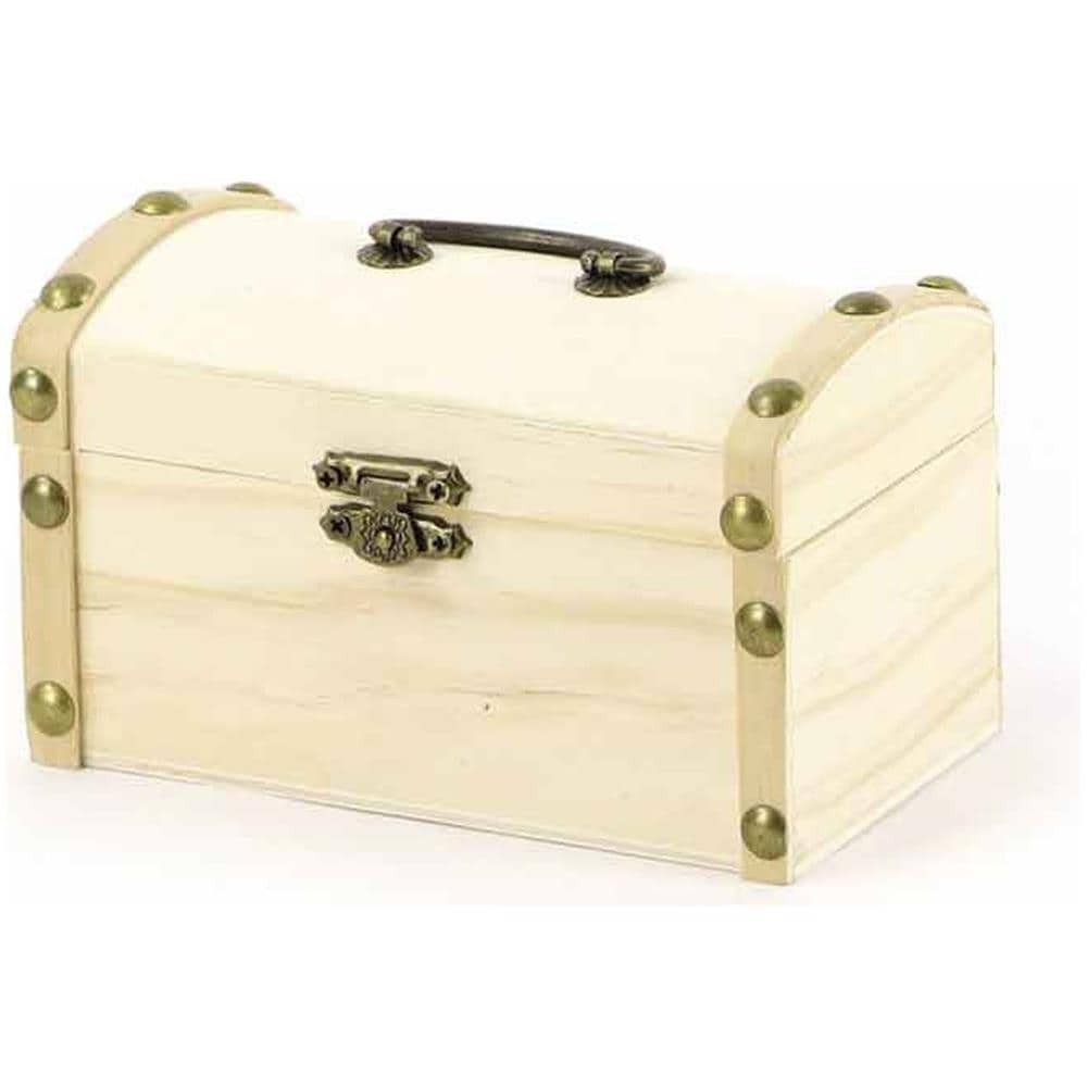 3 Casse Da Pirata In Legno Da Decorare 8 X 8 X 13 Cm - Foto 1