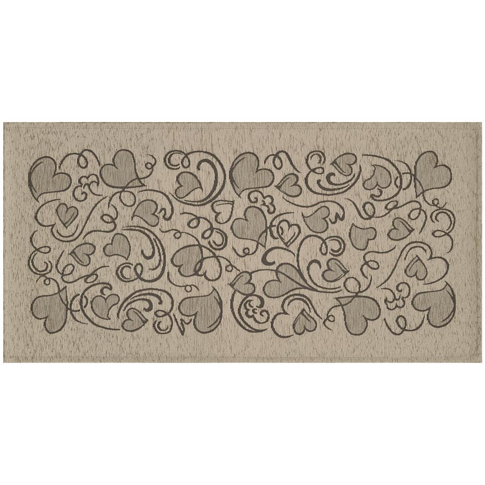 Tappeto Passatoia Cucina Corsia Retro Antiscivolo Disegno Amour By Suardi 55x190 Tortora - Foto 1