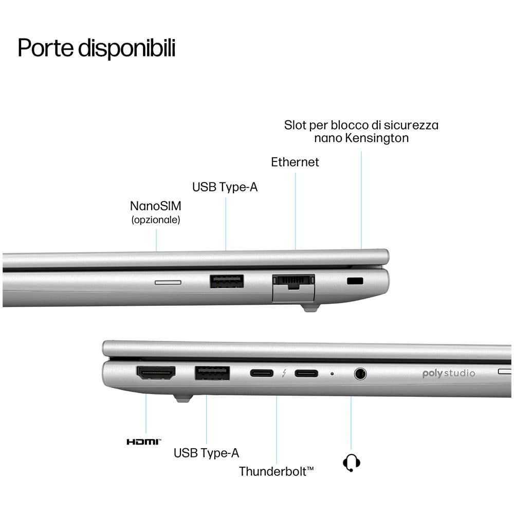 Notebook EliteBook 6 G1i 16 inch AI PC Monitor 16" WUXGA Touch Screen Intel Core Ultra 5 225U RAM 24GB SSD 512GB 4xUSB Windows 11 Pro - Foto 5