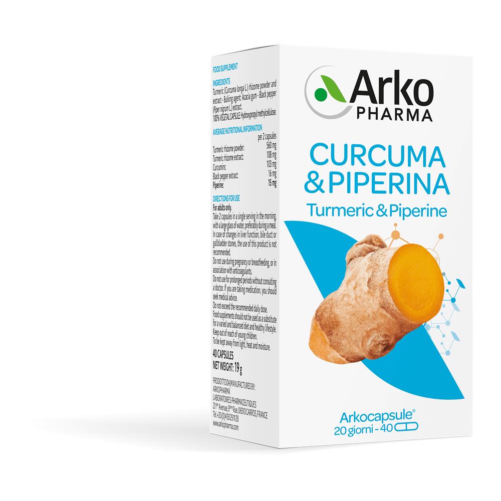Arkocps Curcuma + Piperina 40 Capsule - Foto 1