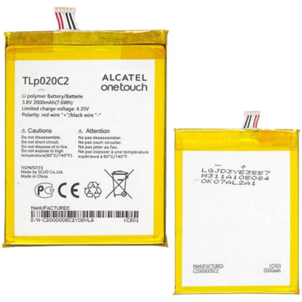 Batteria Originale Cac2000012c2 2000mah Per One Touch Idol S Ot6034 - Foto 2