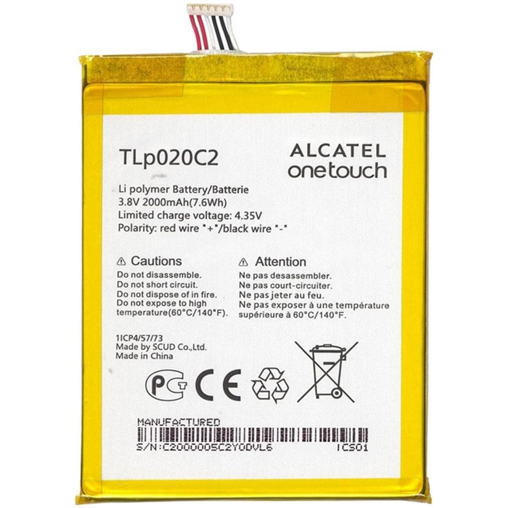 Batteria Originale Cac2000012c2 2000mah Per One Touch Idol S Ot6034 - Foto 3