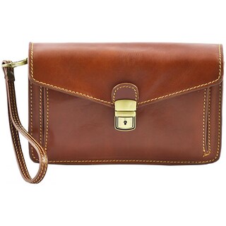 Borsello Sottosella MONTEGRAPPA In Simil Cuoio - 100% Made In Italy, Colore Panna/Marrone Sottosella Pelle Sintetica Classico