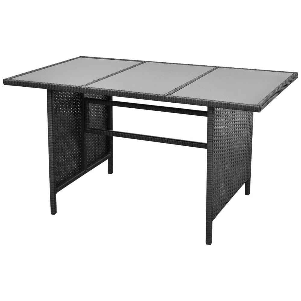 Set Salotto Da Esterni Per 8 Persone Rattan Sintetico Nero - Foto 7