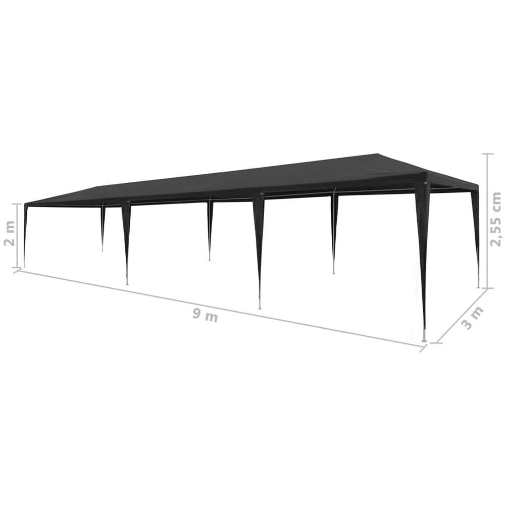 Tenda per Feste 3x9 m in PE Antracite - Foto 6