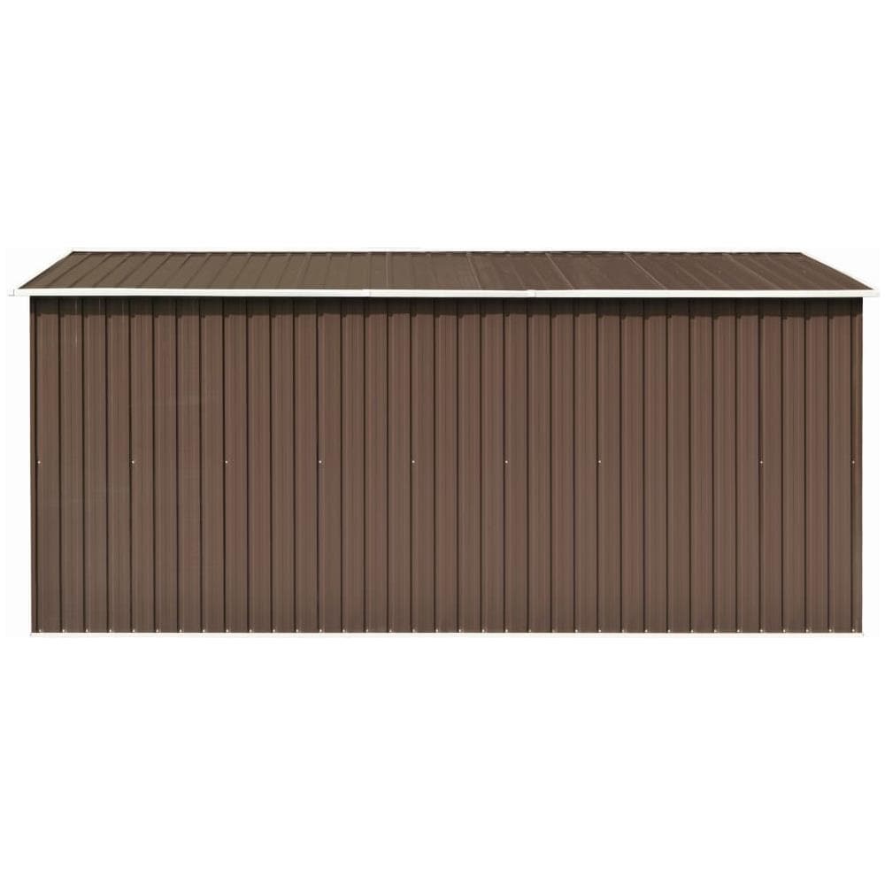 Capanno Da Giardino 257x398x178 Cm In Metallo Marrone - Foto 2