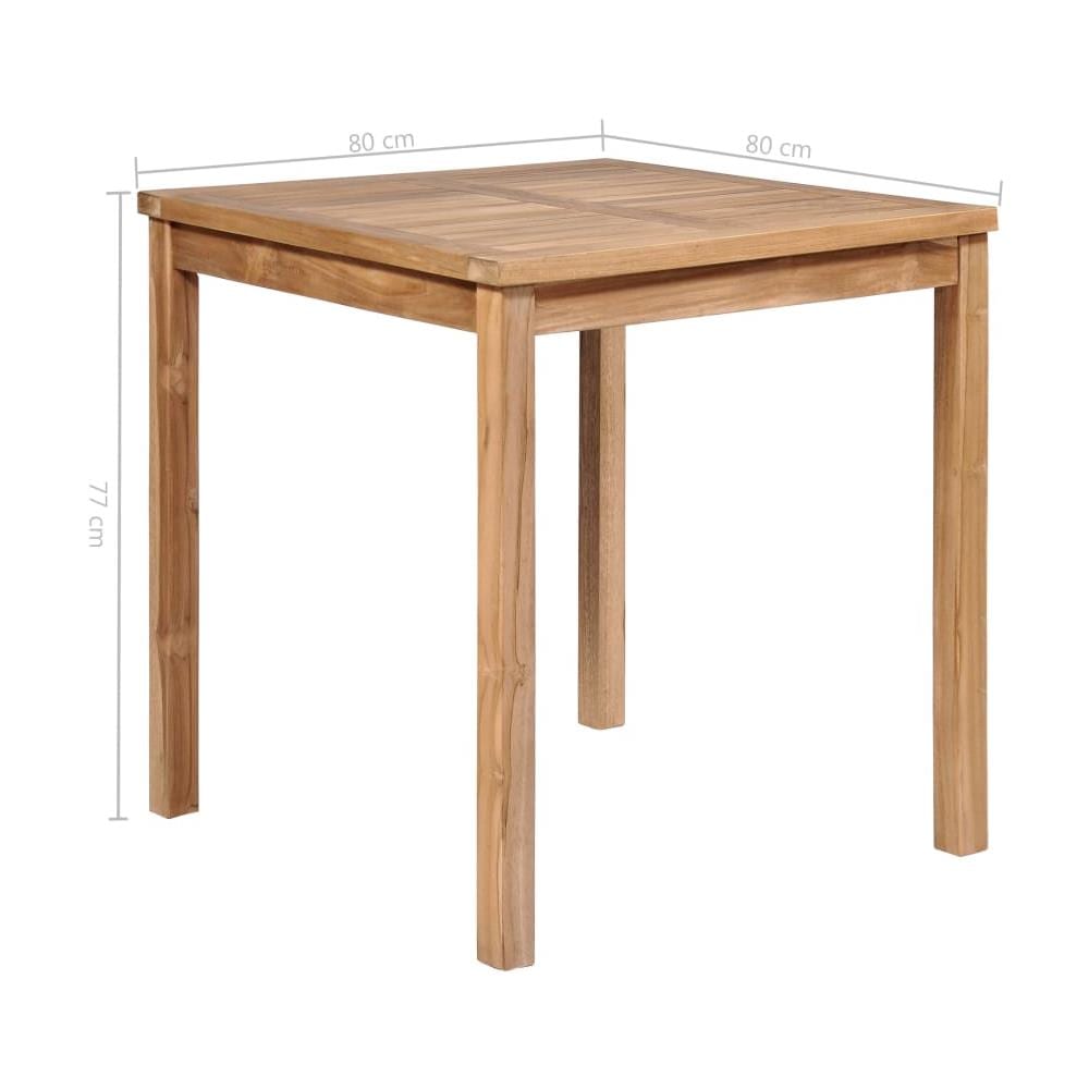 Tavolo Da Pranzo Per Esterni 80x80x77 Cm Massello Di Teak - Foto 5