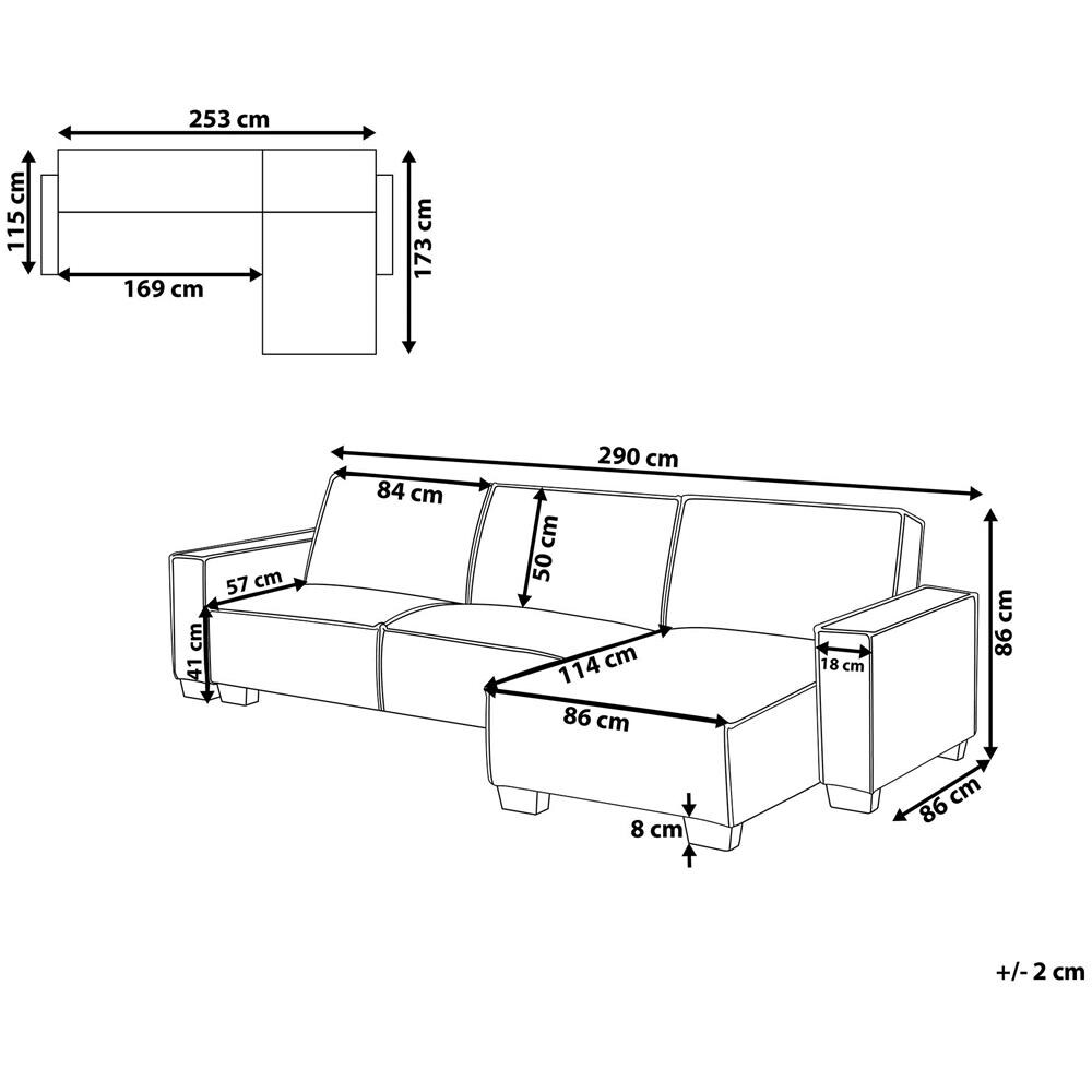 Divano Angolare Romedal Grigio Chiaro - Foto 2