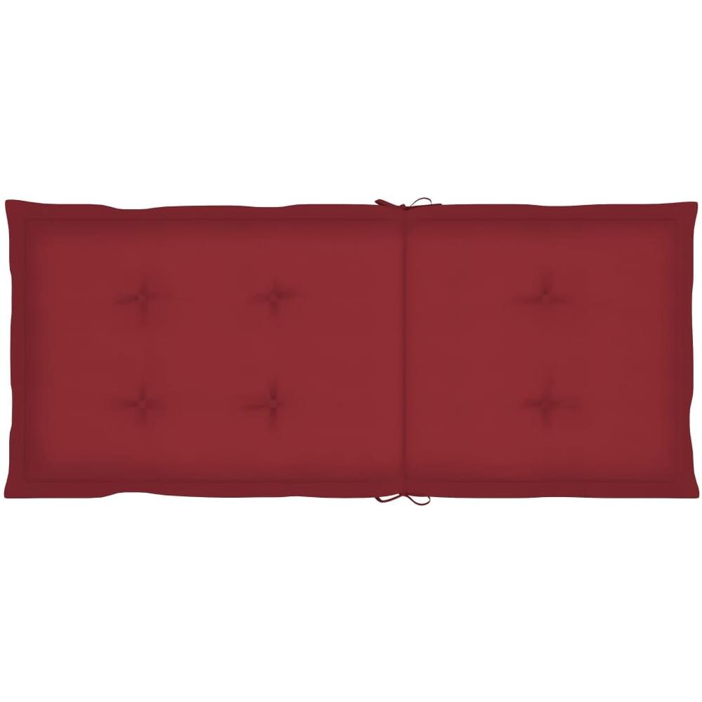Cuscini Per Sedie Da Giardino 2 Pz Rosso Vino 120x50x4 Cm - Foto 2