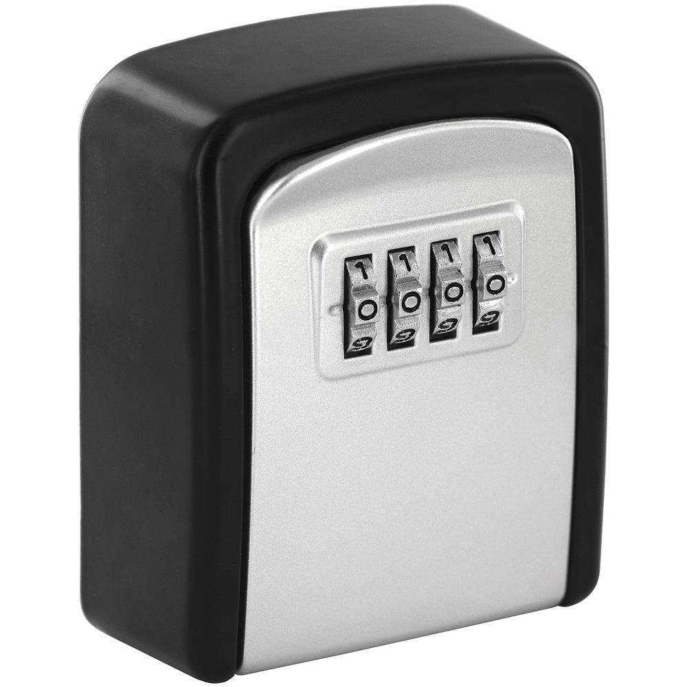 Cassetta Portachiavi Keybox, 37x75mm, A Muro, Nero E Grigio, Combinazione A 4 Cifre, Per Chiavi Portone B&b - - Foto 1