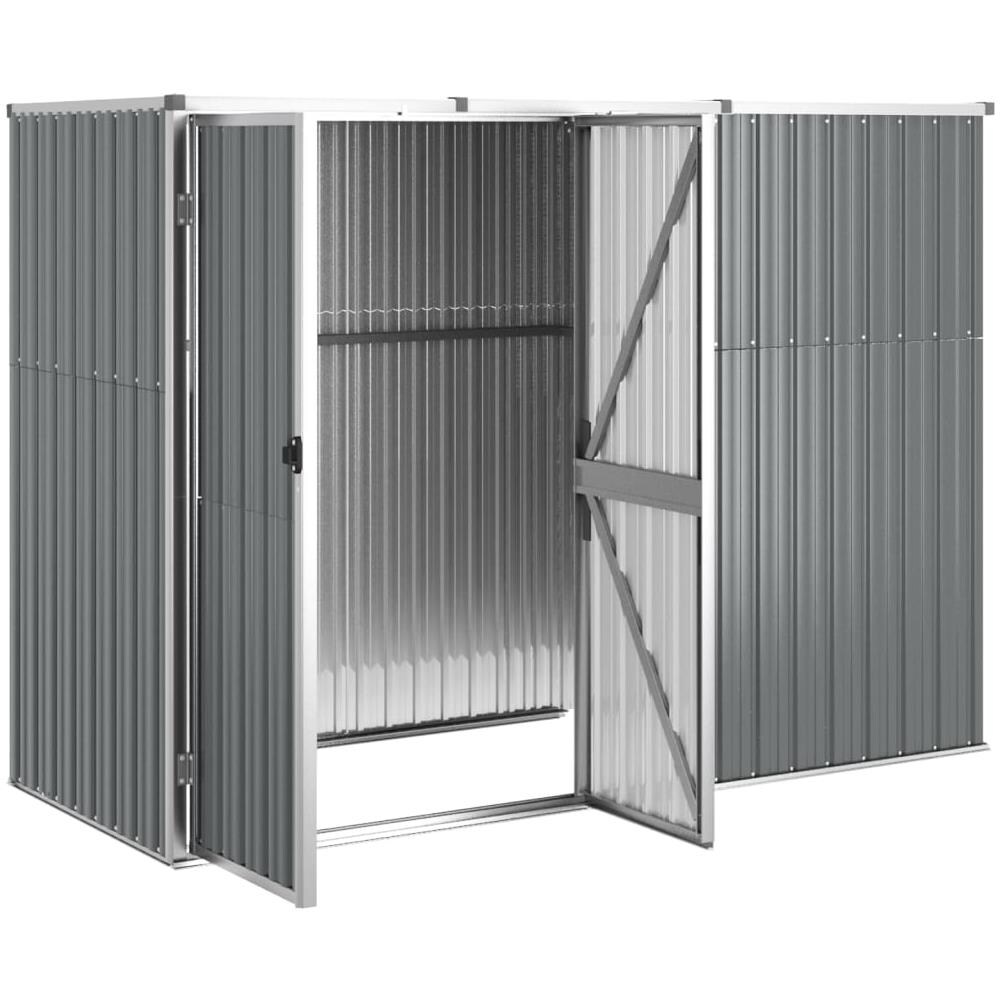 Capanno Per Attrezzi Grigio 225x89x161 Cm Acciaio Zincato - Foto 3