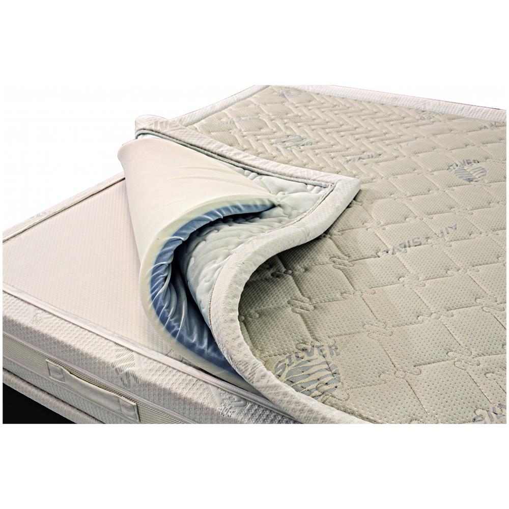 Materasso Matrimoniale Larissa, Materasso In Memory E Molle Insacchettate E Ioni D'argento, 100% Made In Italy, Anti Acaro E Anallergico, Cm 160x190h37 - Foto 4