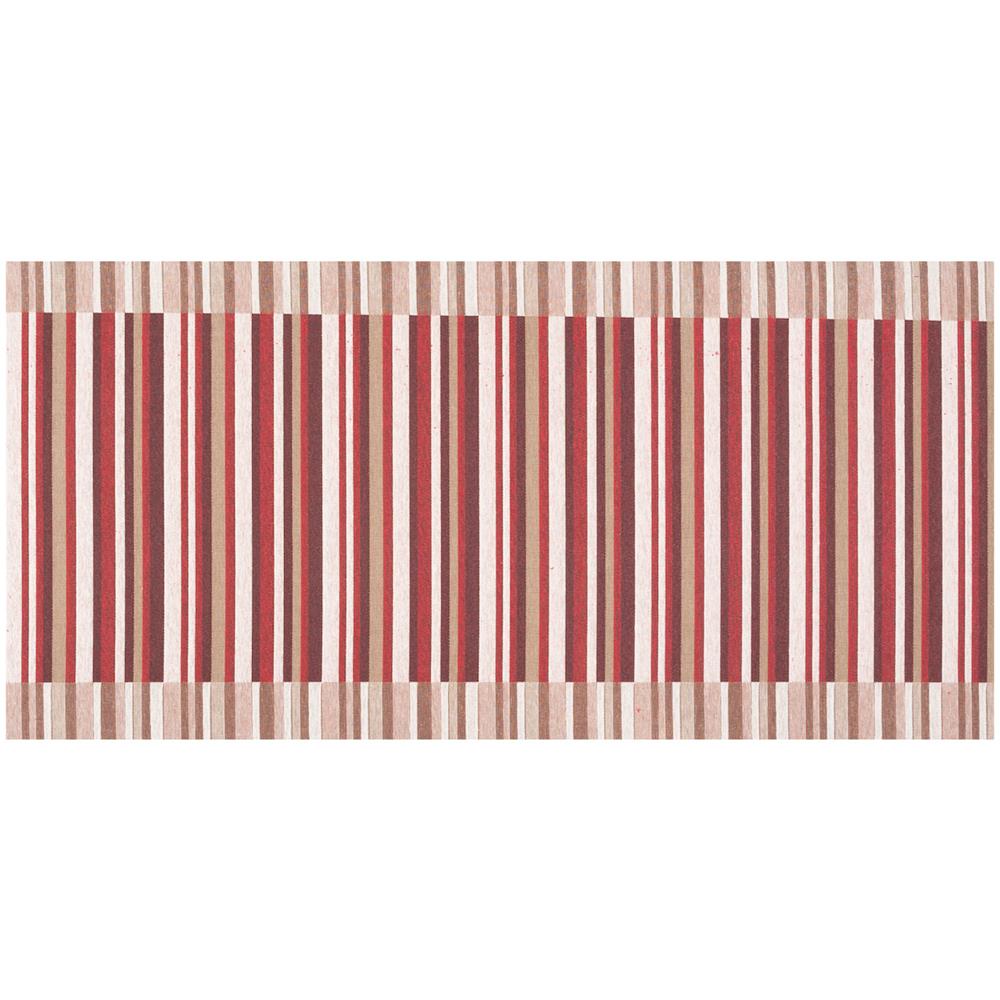 Tappeto Passatoia Tessuto Jacquard Linea Emozioni Disegno Rigato Line Rosso 57x500 Rosso - Foto 1
