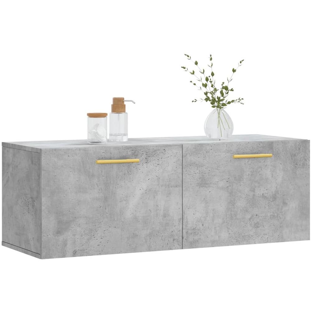 Mobile A Parete Grigio Cemento 100x36,5x35 Cm Legno Multistrato - Foto 3