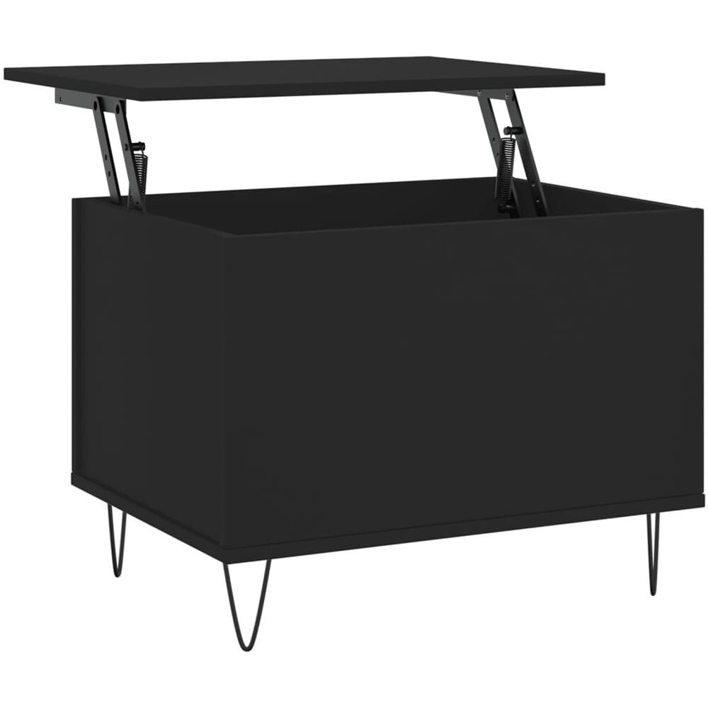 Tavolino Da Salotto Nero 60x44,5x45 Cm In Legno Multistrato - Foto 2