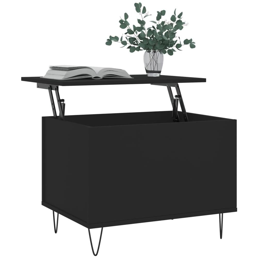Tavolino Da Salotto Nero 60x44,5x45 Cm In Legno Multistrato - Foto 3