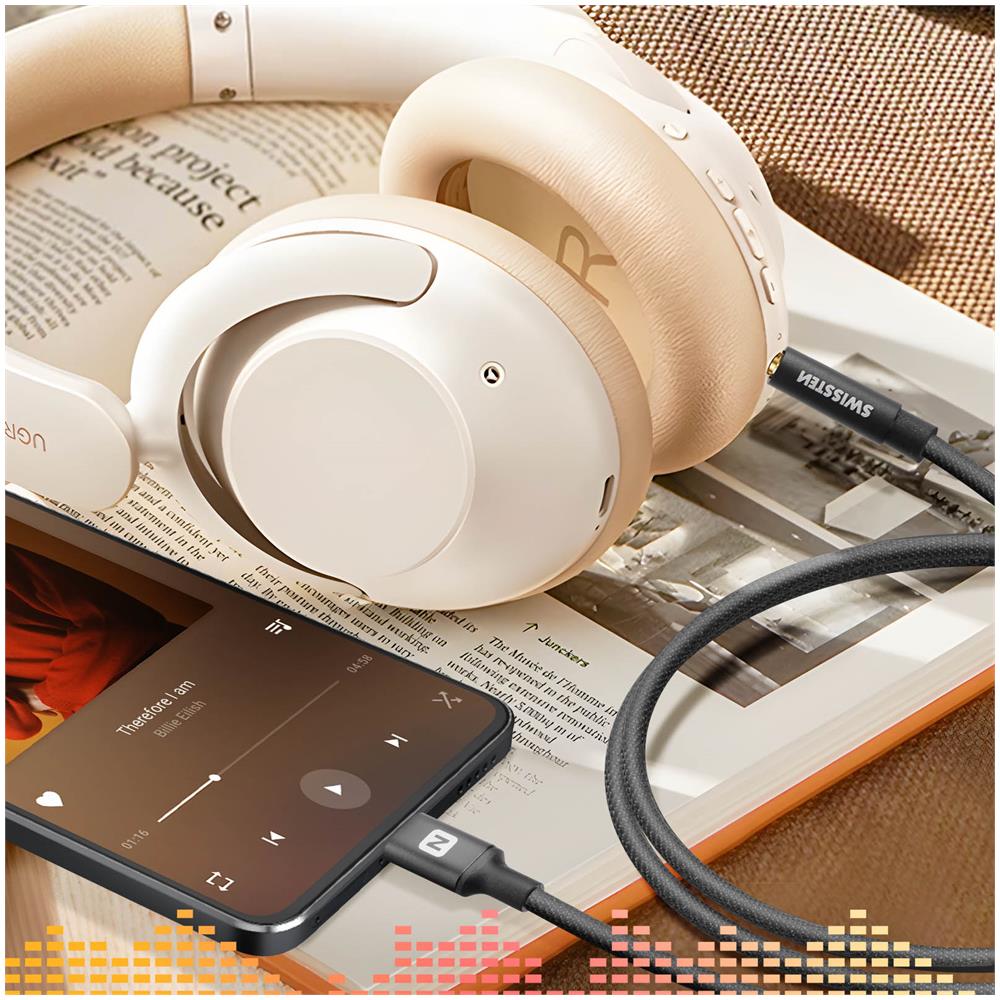 Cavo Jack 3,5 Mm Verso Usb-c, Adattatore Audio Nero 1 Metro E 50 - Foto 5