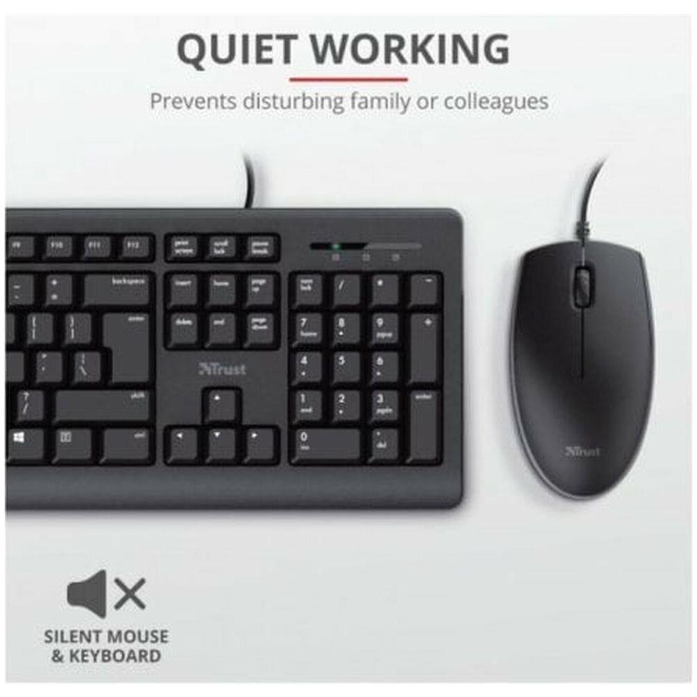 Trust Tkm-250 Tastiera Mouse Incluso Usb Spagnolo Nero - Foto 2