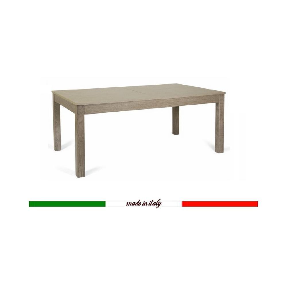 Tavolo da pranzo allungabile in legno cm 160/240x90 Larice Grigio - Foto 1