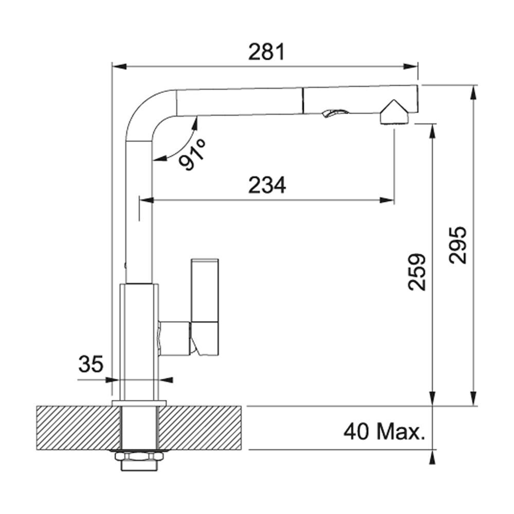 Miscelatore Monocomando Maris con Doccia Colore Cromato / Grafite - Foto 2