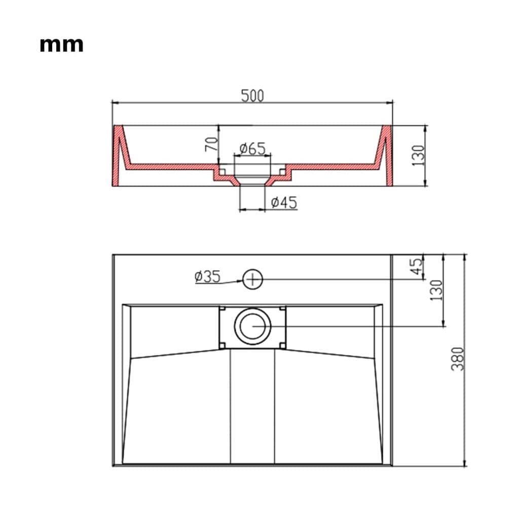 Lavandino 50x38x13 Cm Blocco In Marmo / minerale Bianco - Foto 8