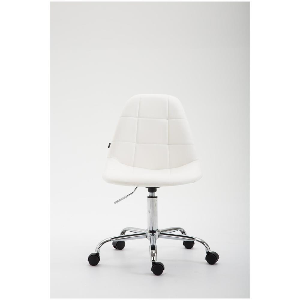Sedia Ufficio Reims Similpelle I Sedia Lavoro con Ruote I Sedia Pc Imbottita da Scrivania, Regolabile E Girevole Bianco - Foto 2