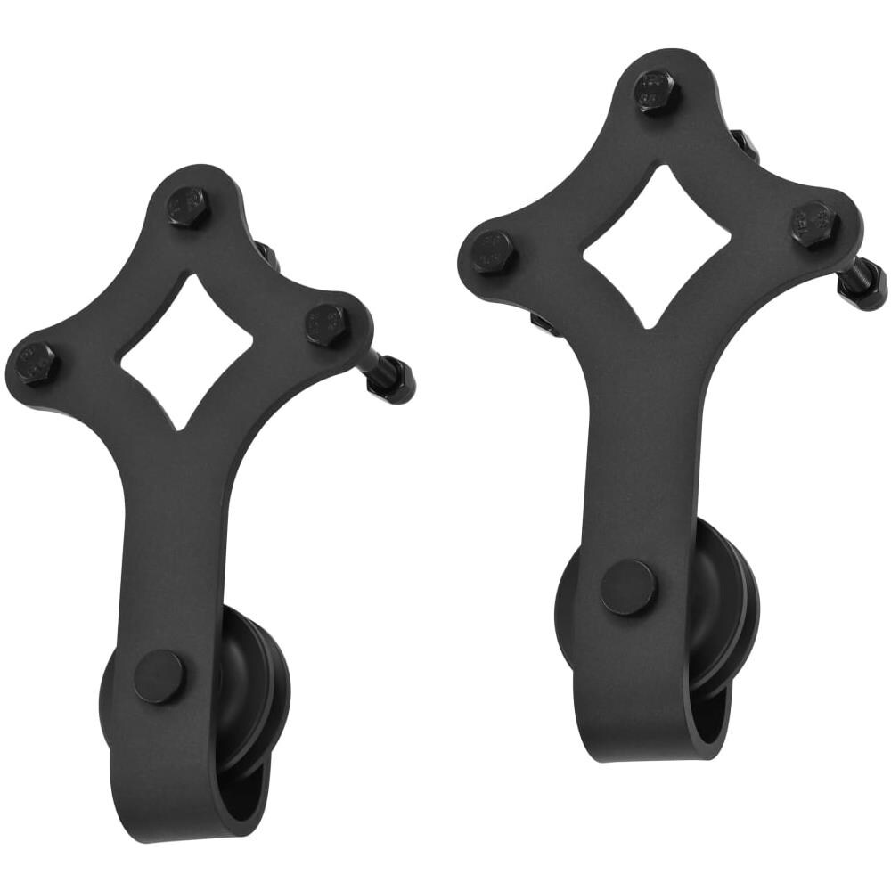 Kit di Binari per Porte Scorrevoli SKIEN 183 cm Acciaio Nero - Foto 7