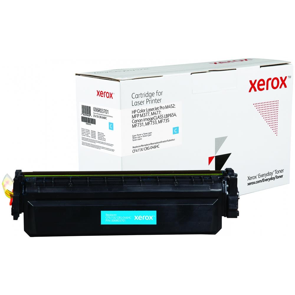 TONER COMPATIBILE - CF411x Ciano per Color LaserJet Pro M 450 Capacità 5000 Pagine - Foto 1