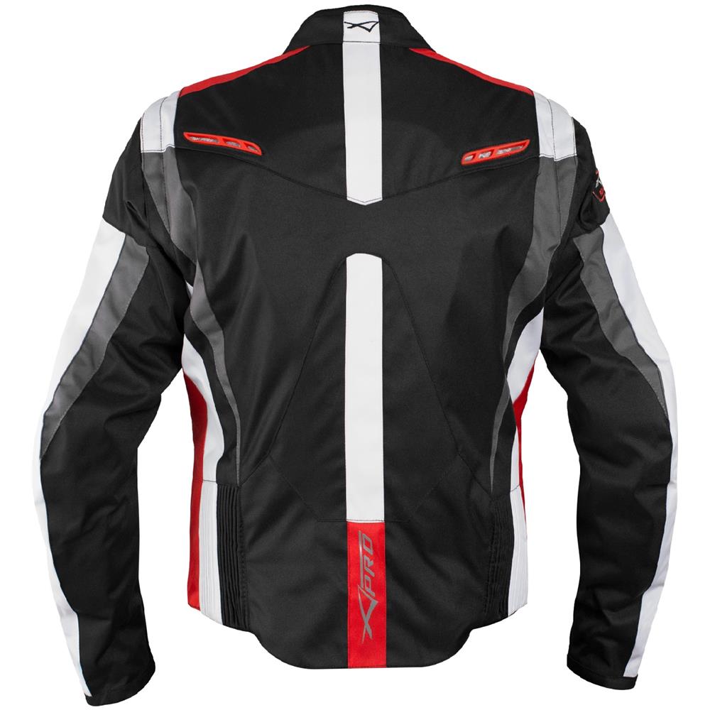 Giacca Lady Donna Tessuto Cordura Moto Protezione Manica Staccabile Rosso Xs - Foto 2