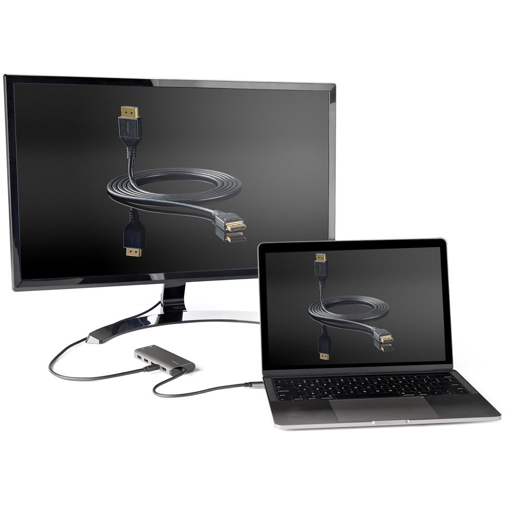 Mini Docking Station Universale 4K 1x HDMI / 2x USB-C 3.2 / Mini DisplayPort Nero / Argento con Power Delivery 100W - Foto 7