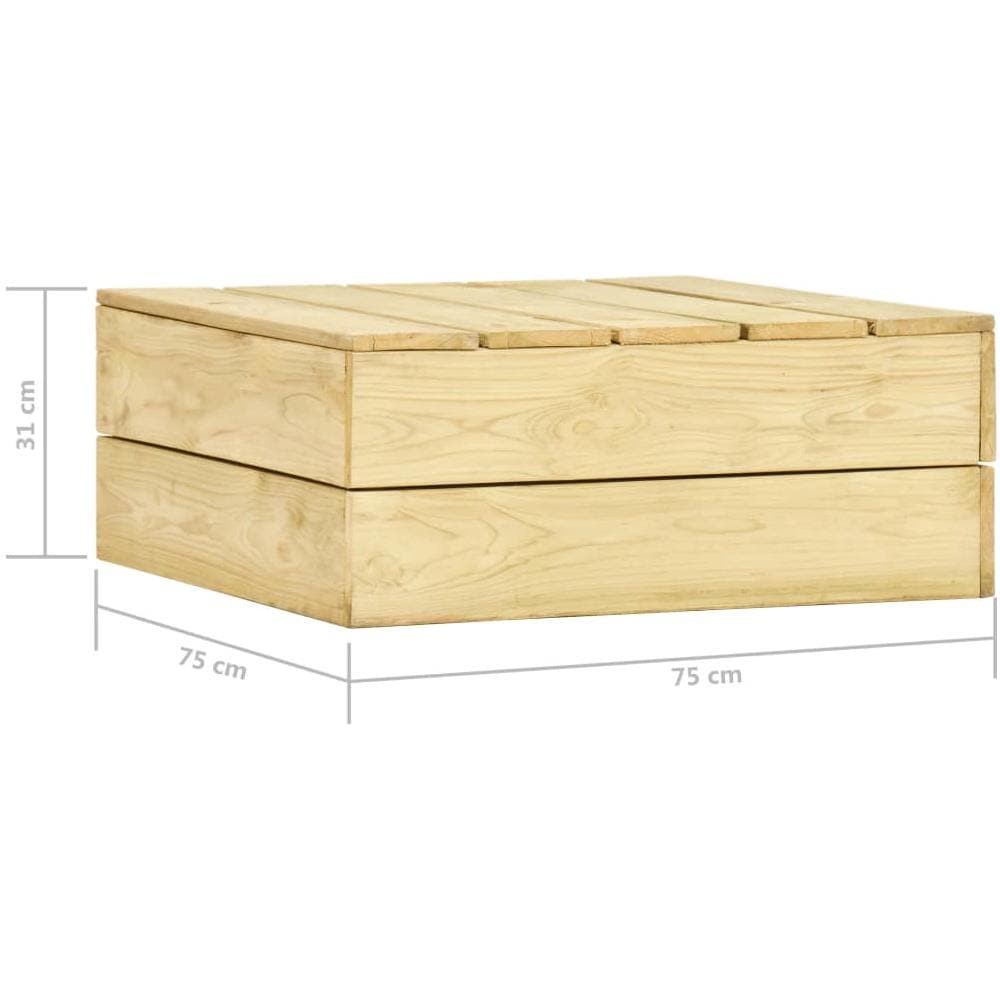 Set Salotto Giardino con Cuscini 3 pz in Pino Impregnato - Foto 8