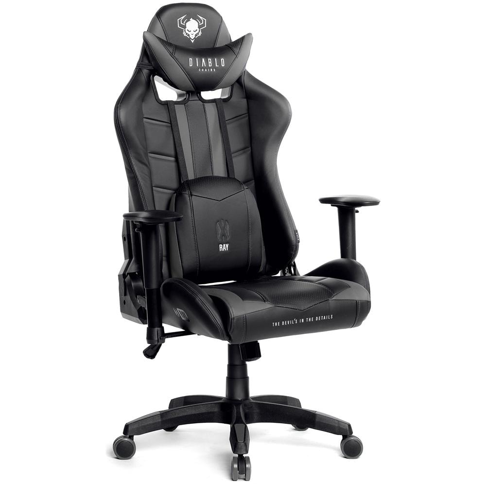 X-ray Sedia Gaming Poltrona Da Ufficio Braccioli 4d Design Ergonomico Perforazione Pelle Sintetica Funzione Di Inclinazione Grigio Normal (l) - Foto 1