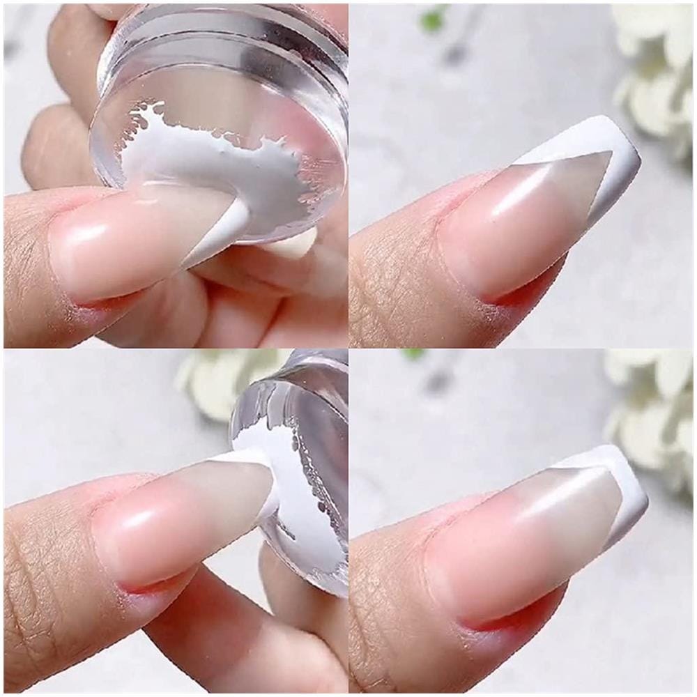 Tampone Per Timbri Per Nail Art In Silicone Bianco - Foto 2