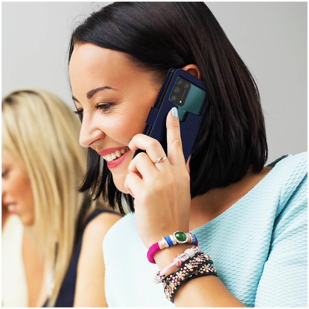 Custodia Universale Per Smartphone Da 5,5 A 6 Pollici Con Scomparti Blu Scuro - Foto 2