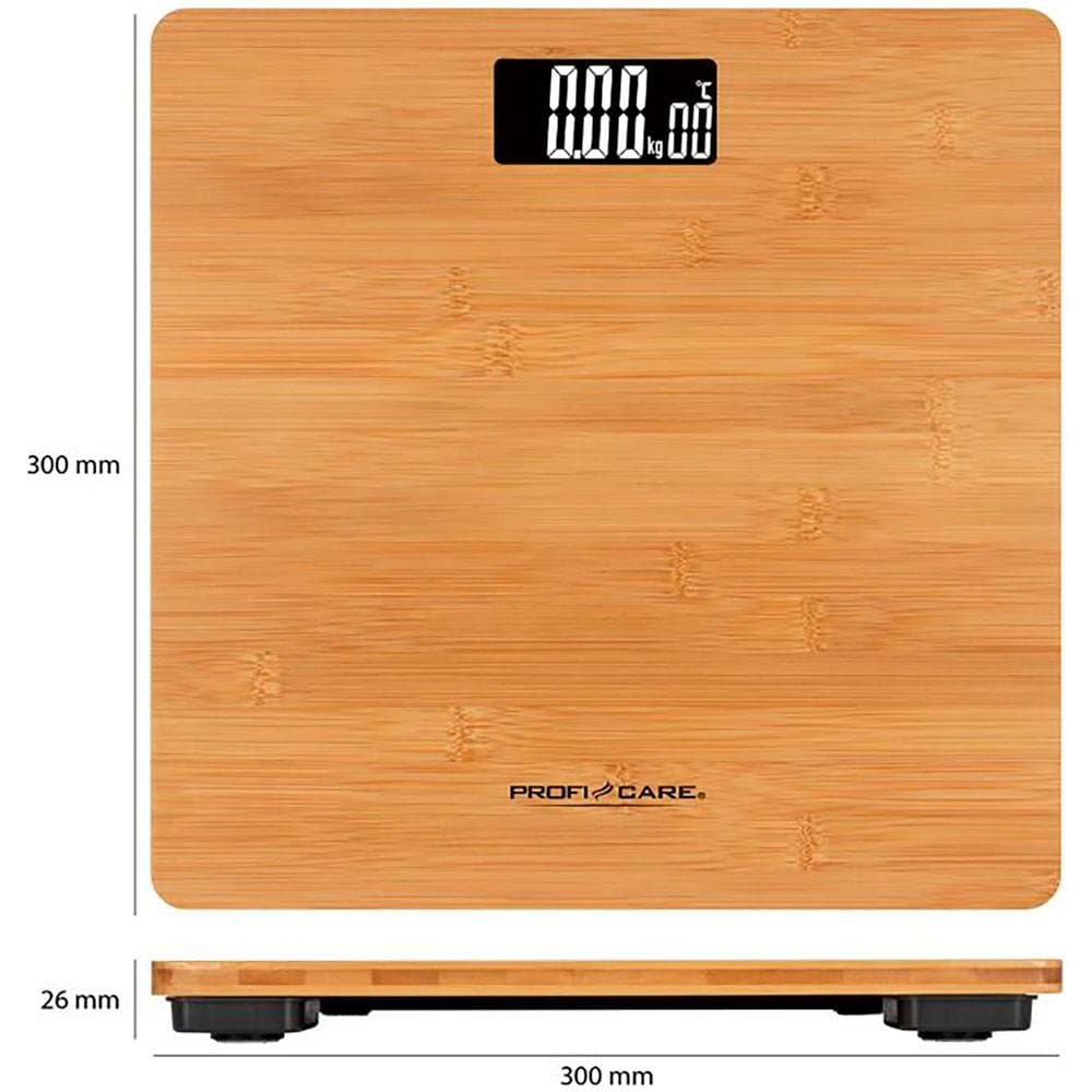 Pw3103 Bilancia Pesapersone Digitale 180 Kg Con Superficie In Bambù Alta Precisione Marrone - Foto 8