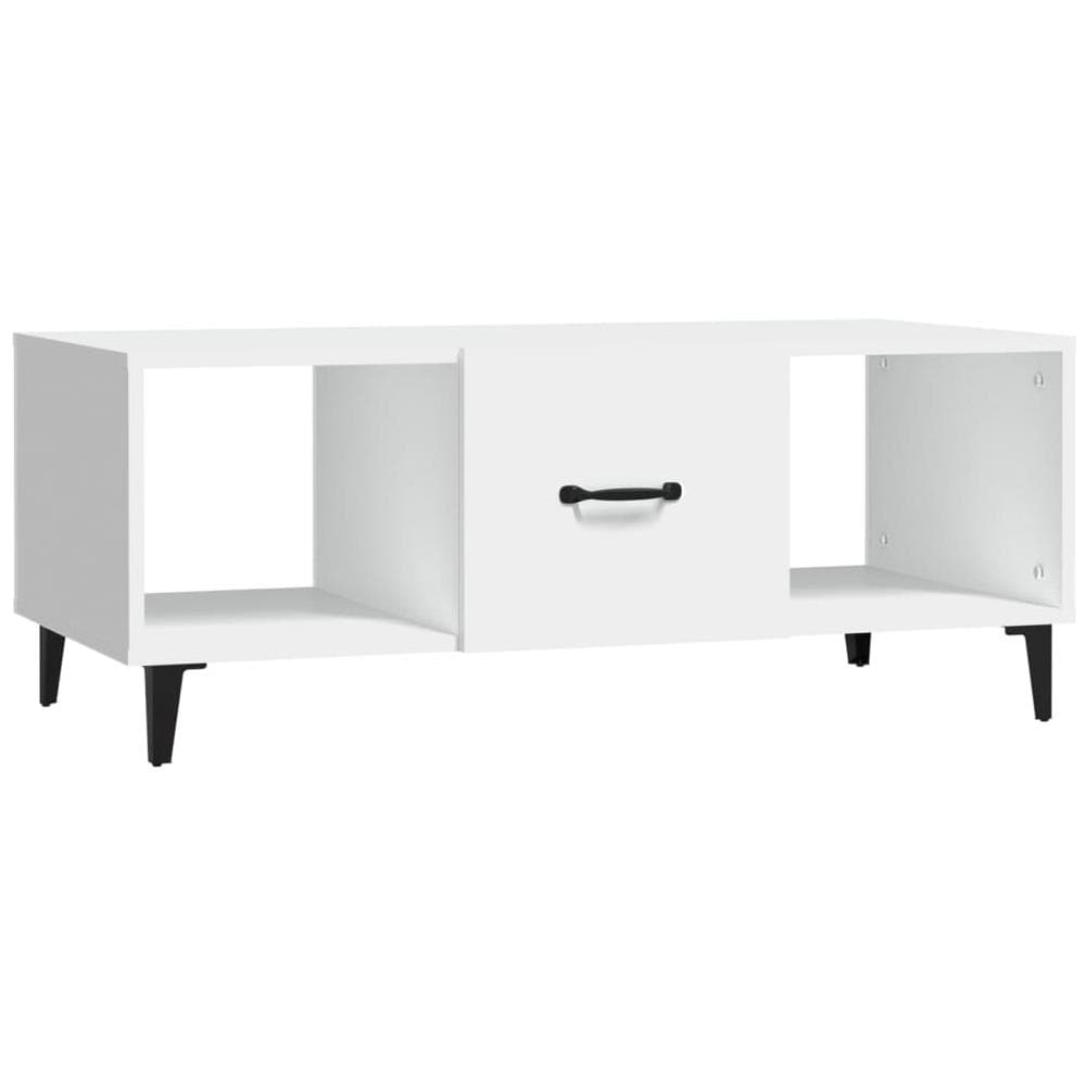 Tavolino Da Salotto Bianco 102x50x40 Cm In Legno Multistrato - Foto 1