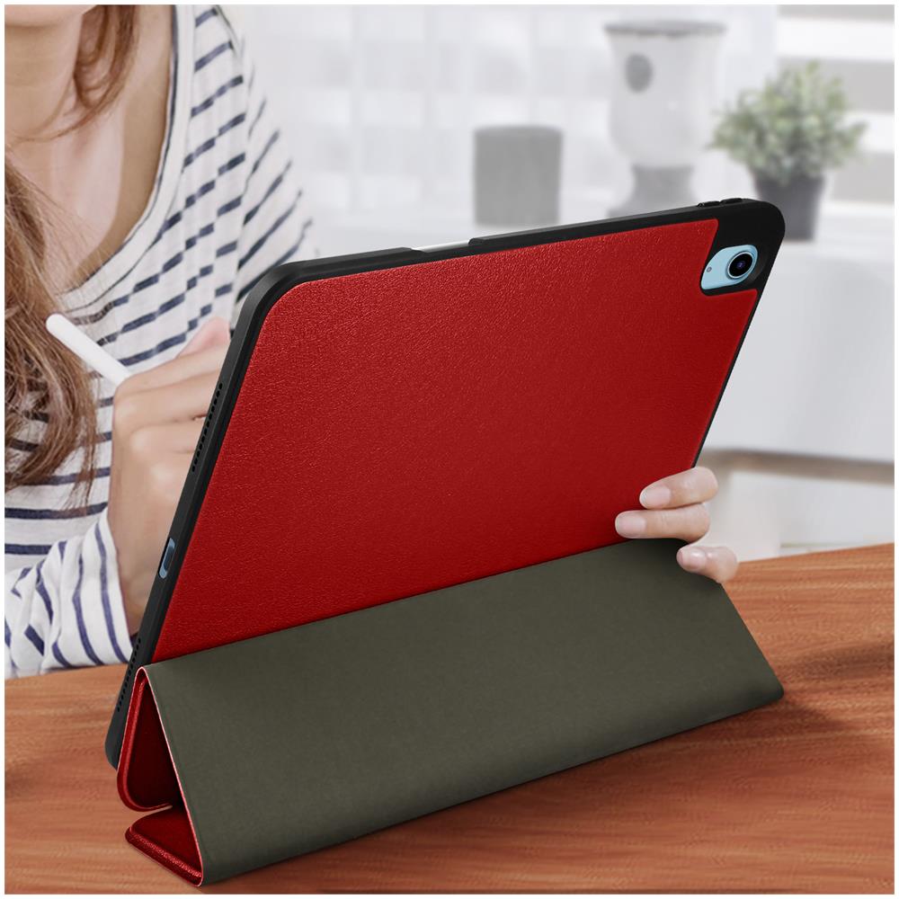 Custodia Ipad 10.9 2022 / 11 2025 Copertina Funzione Supporto E Tastiera Rossa - Foto 2