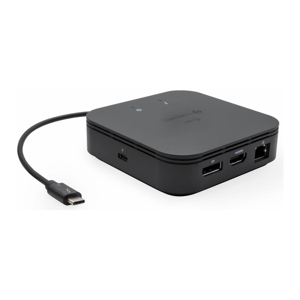 Thunderbolt 3 Travel Dock Dual 4K Display Docking Station per Notebook Thunderbolt 3 / 2x USB 3.2 / DisplayPort Nero + Alimentatore 77W + Power Delivery 60W - Foto 2