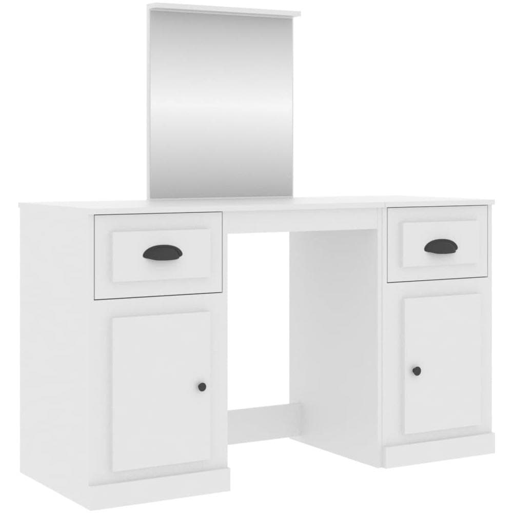 Toeletta Con Specchio Bianco 130x50x132,5 Cm - Foto 2