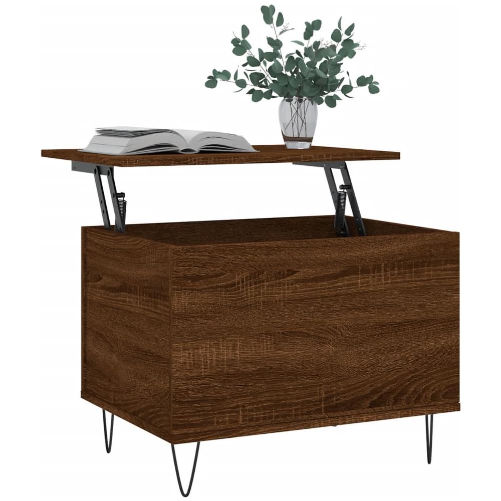 Tavolino Salotto Rovere Marrone 60x44,5x45 Cm Legno Multistrato - Foto 3