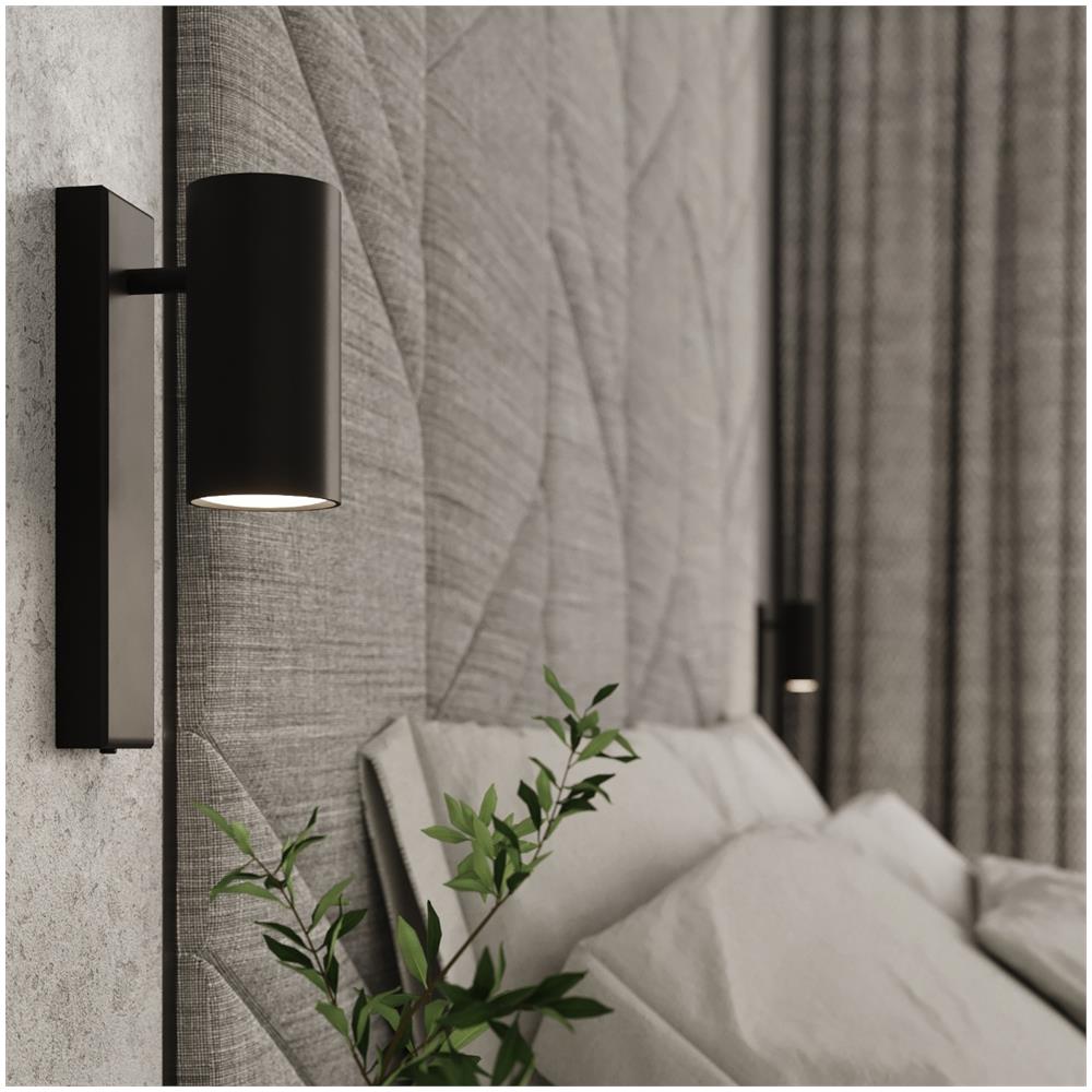 Lampada Da Parete Utti Nero Sl. 1077 - Moderno Lampade Da Parete Nero 15x6x10 Cm - Foto 1