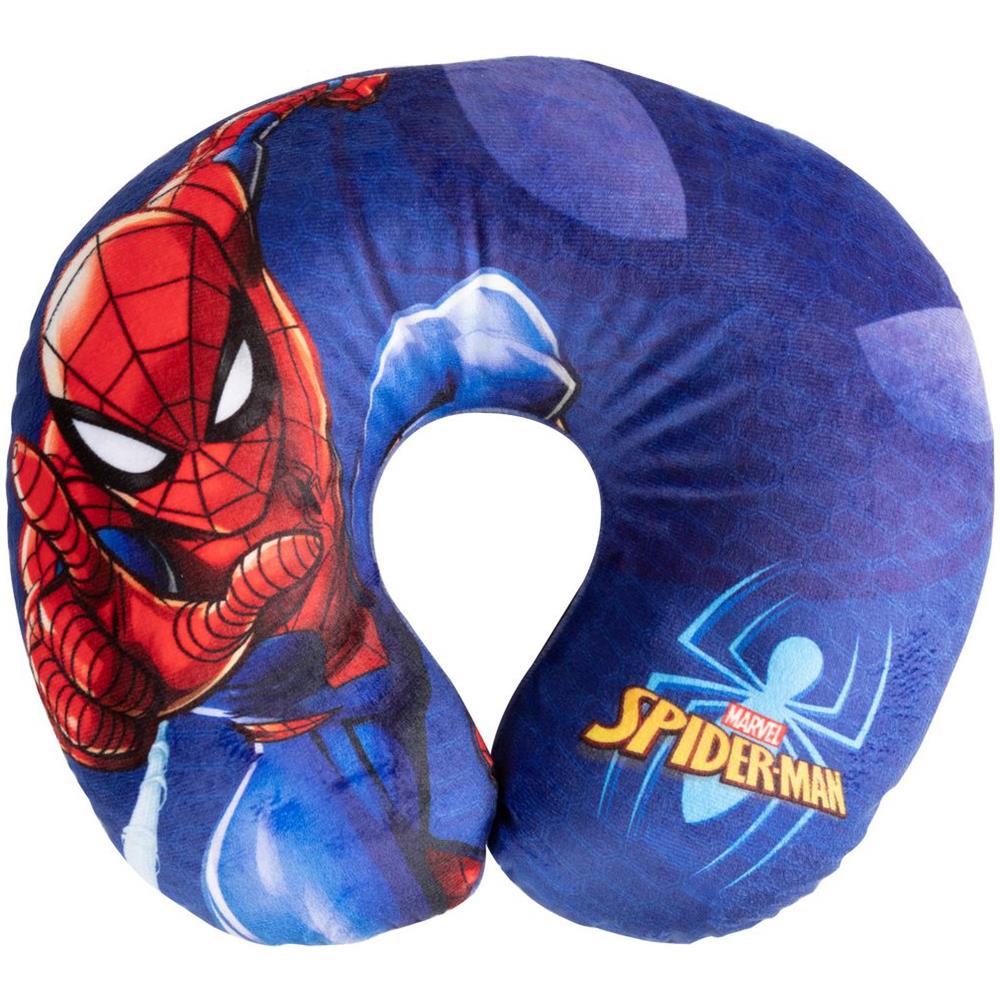 Cuscino Per Collo Da Viaggio Cervicale In Tessuto Spiderman Uomo Ragno Supereroi Bambini - Foto 1