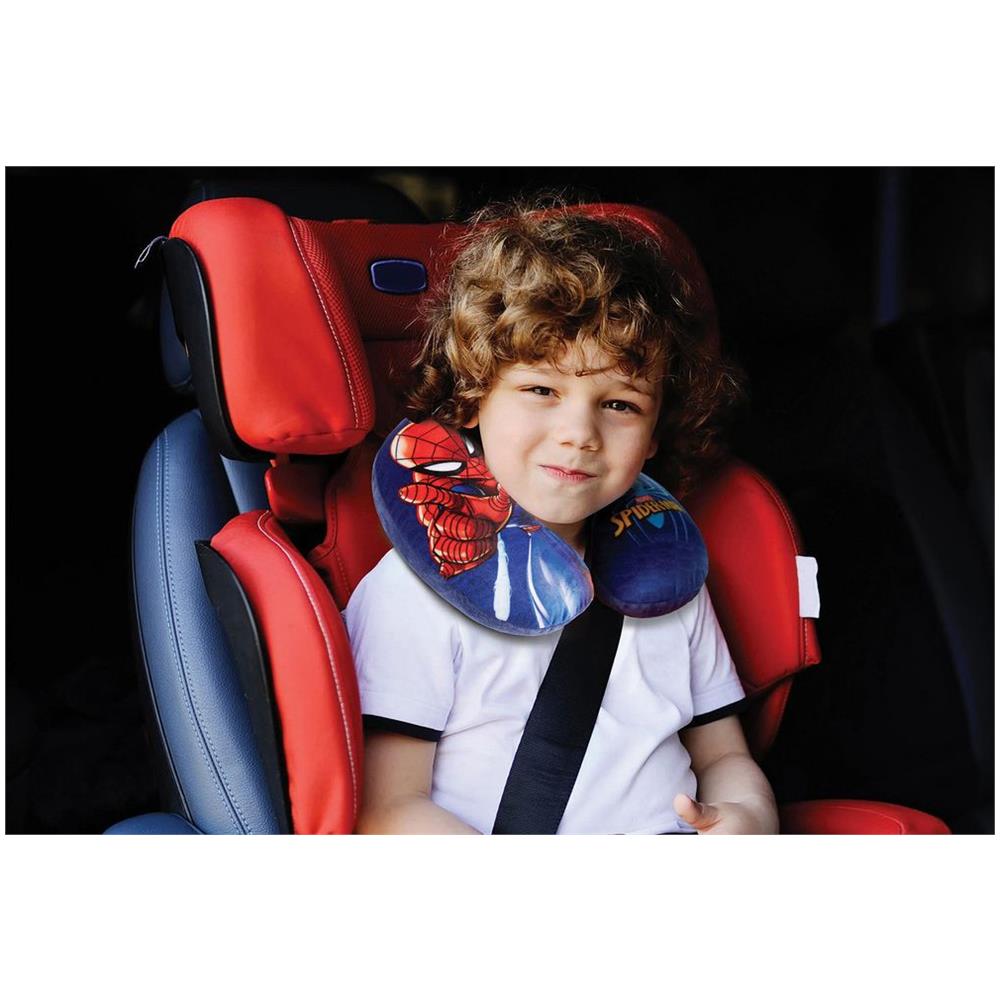 Cuscino Per Collo Da Viaggio Cervicale In Tessuto Spiderman Uomo Ragno Supereroi Bambini - Foto 3
