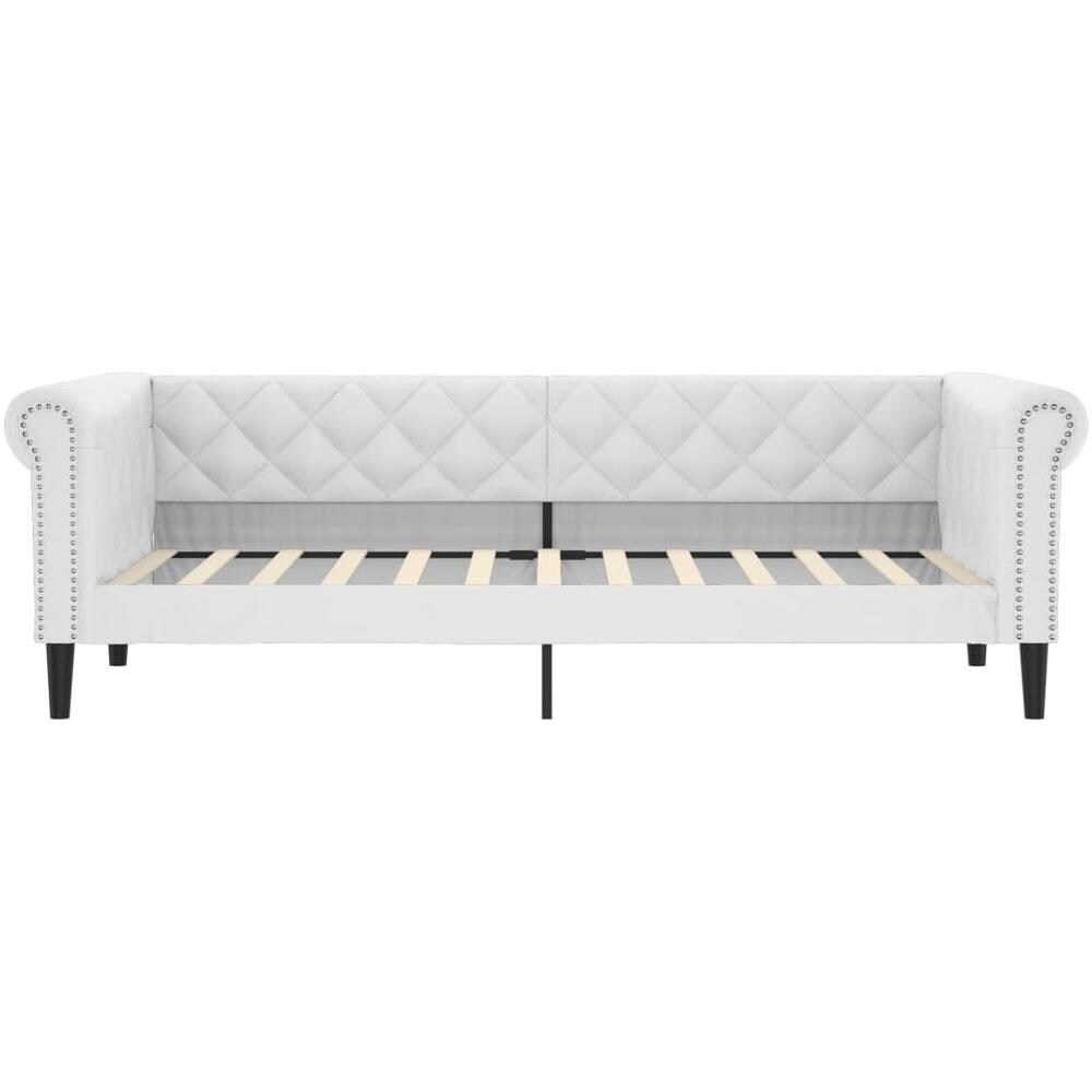 Letto Da Giorno Bianco 100x200 Cm In Similpelle - Foto 2