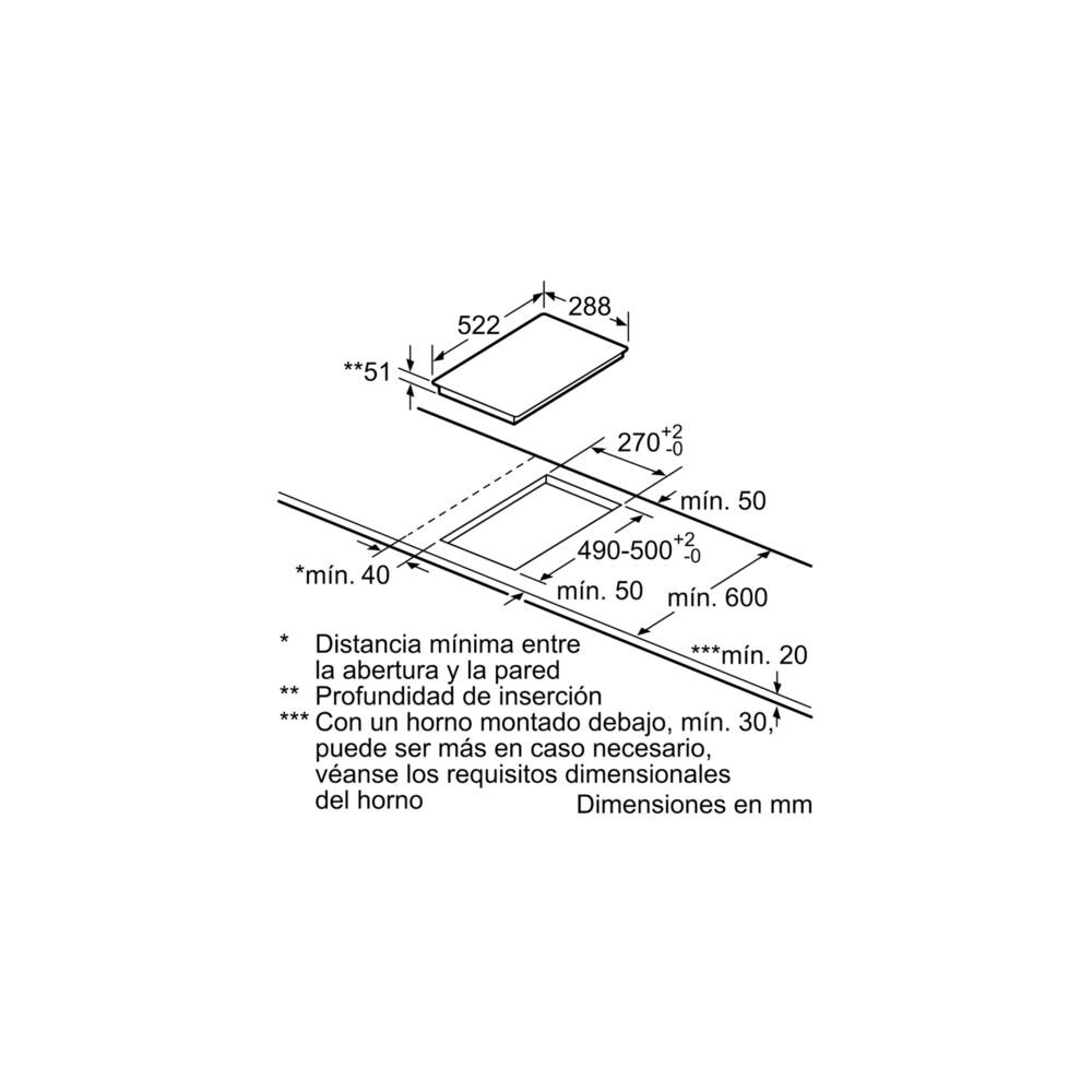 Piano Cottura 3EB930LQ a Induzione 2 Zone Cottura da 28.8cm Colore Nero - Foto 2