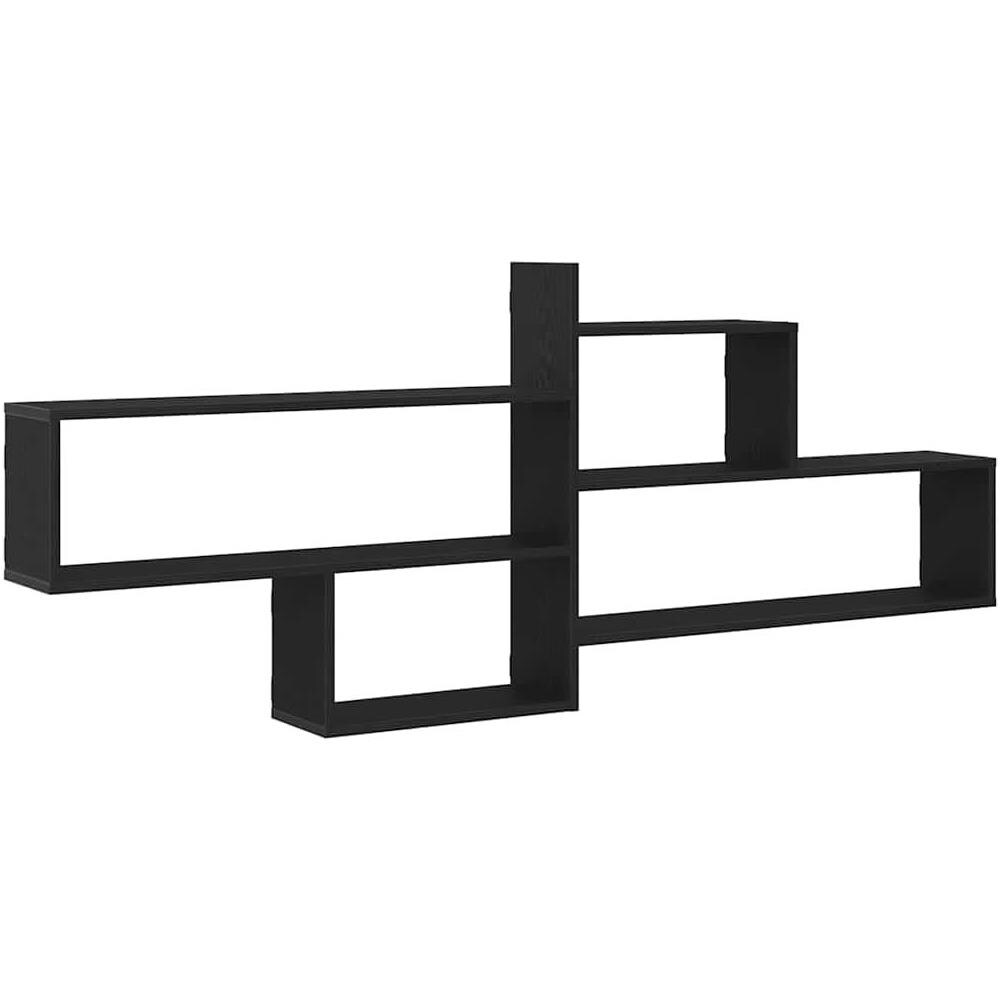Mensola a Parete Rovere Nero 167,5x18x68 cm in Truciolato - Foto 1